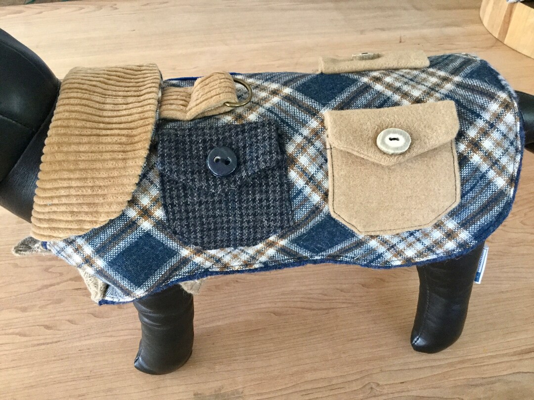 Dog Jacket Custom Dog Jacket Tweed Dog Jacket Tartan Dog Etsy
