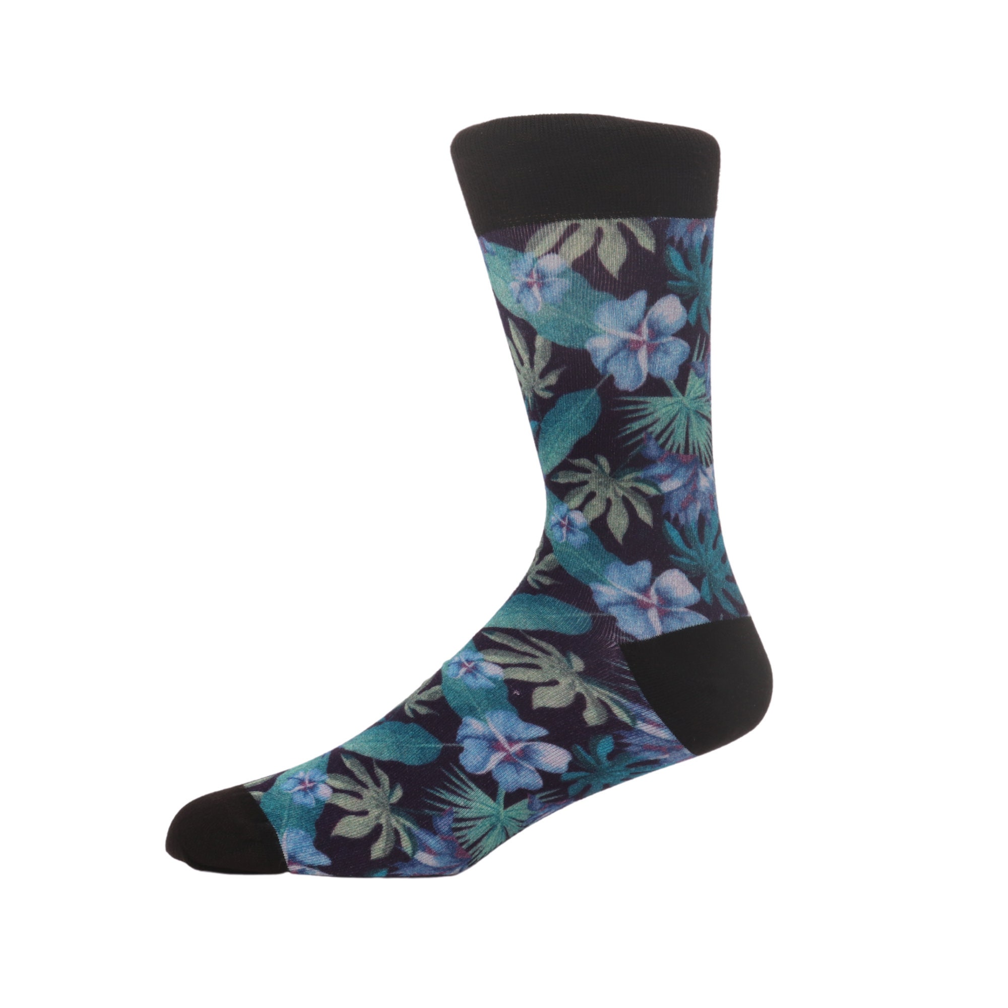 Image of Men's Floral Bamboo Socks Uk 7-12 | Gift Box Designer Flower
