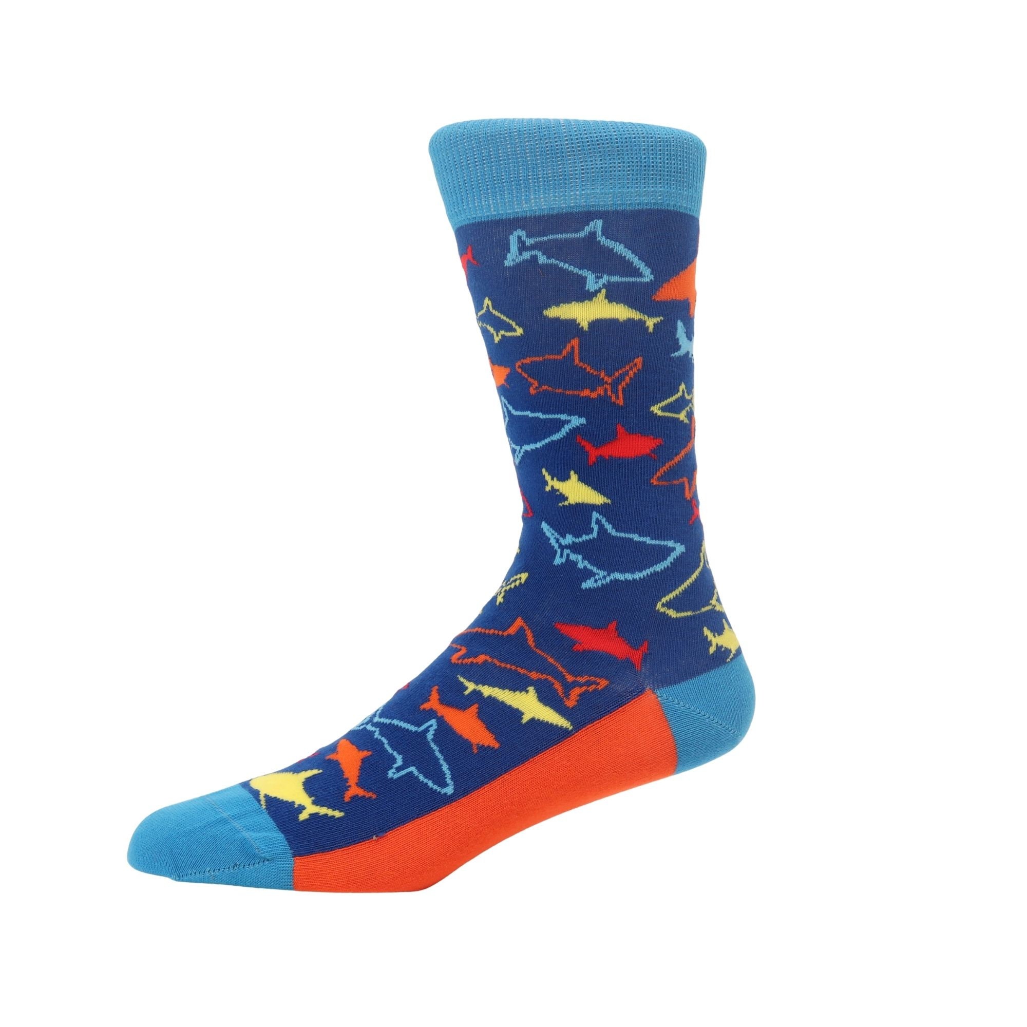 Image of Men's Sharks Socks Uk 7-12 | Funny Animal Gift Box
