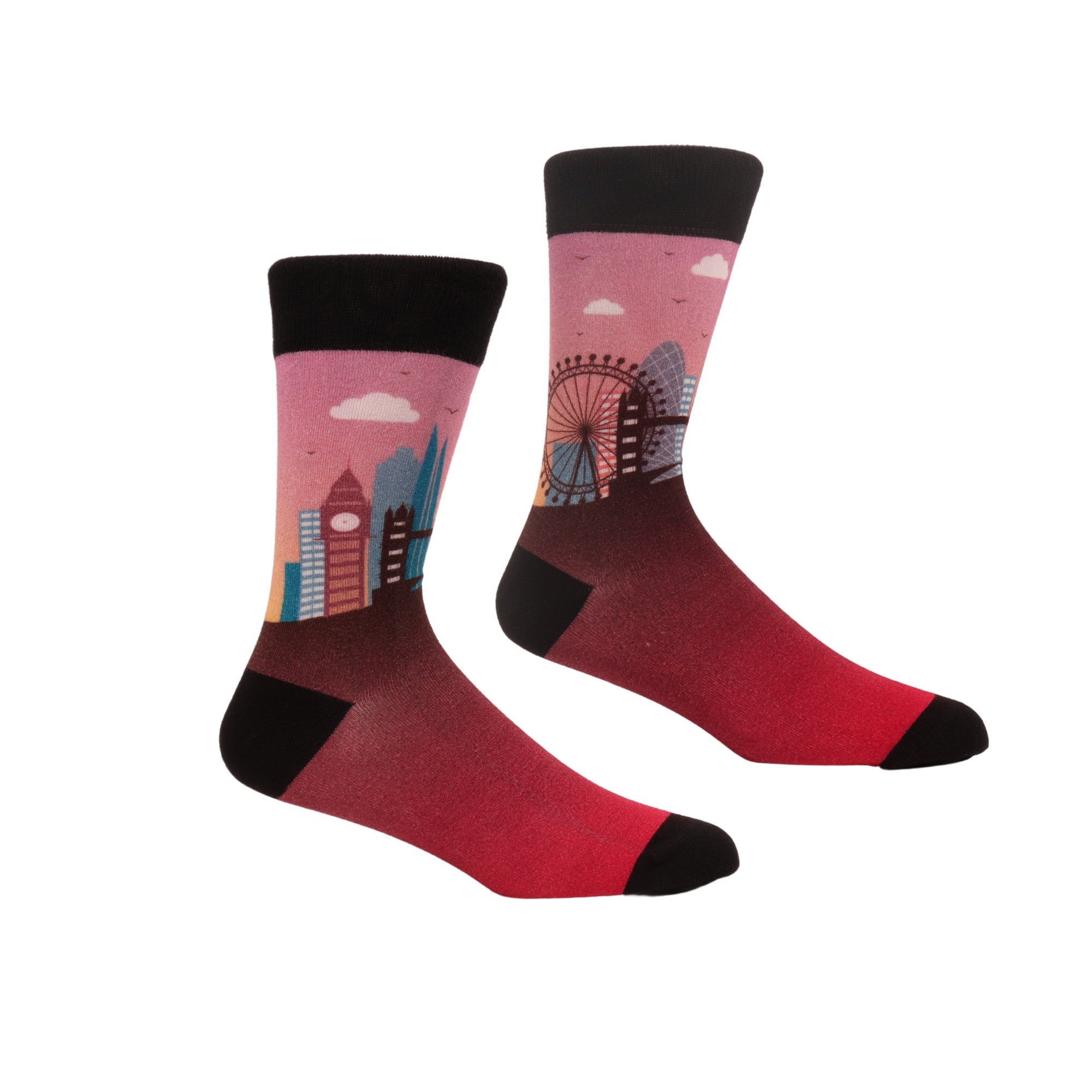 Image of Men's London Design Bamboo Socks | Gift Box Eye & Big Ben