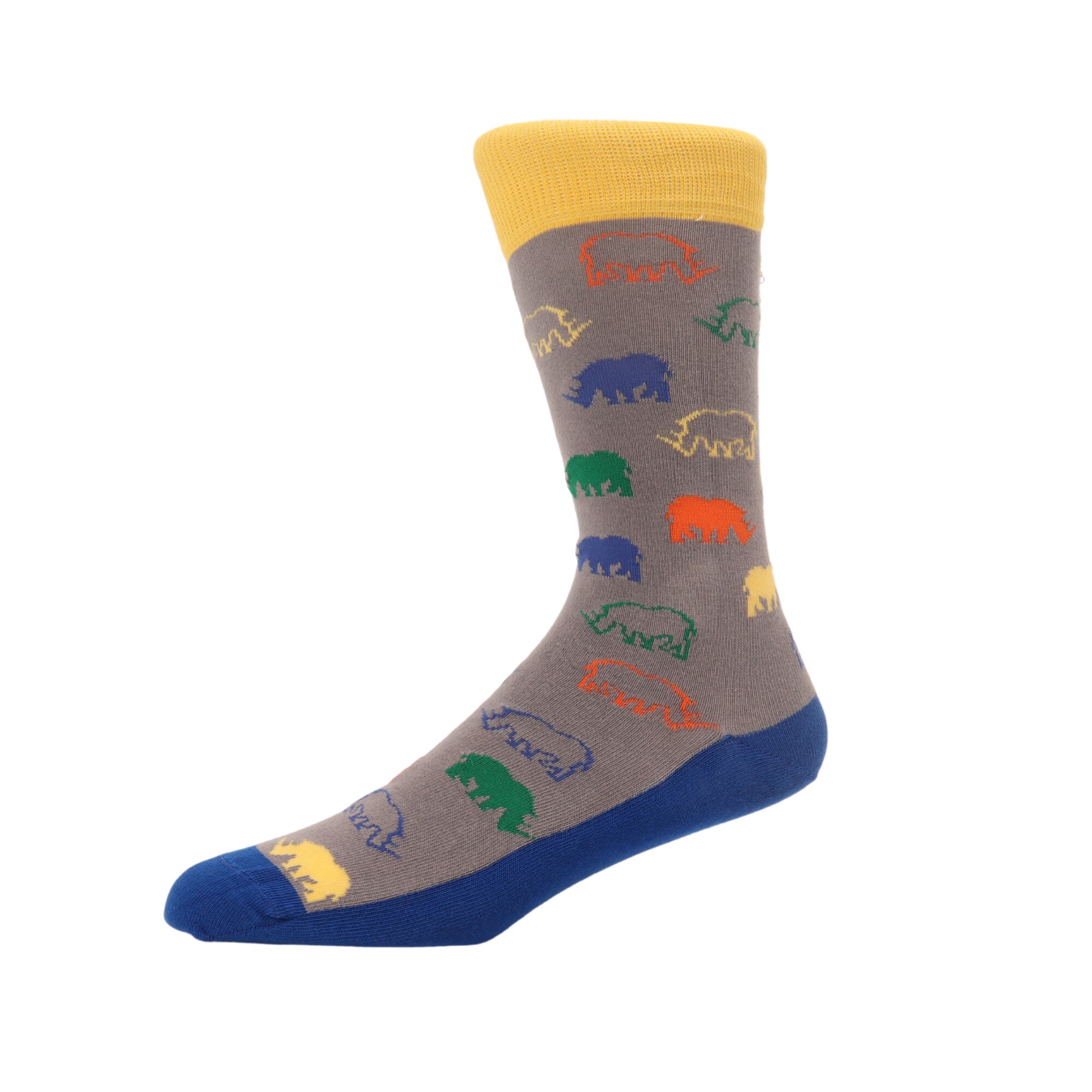 Image of Men's Rhino Socks Uk 7-12 | Gift Box Funny Animal