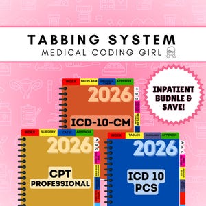 2026 - Tabbing System BUNDLE | Inpatient | Medical Coding Tabs | Book NOT Included