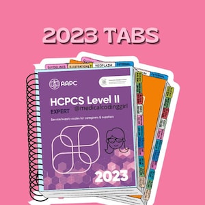 Tabbing System: HCPCS 2023 Book not included