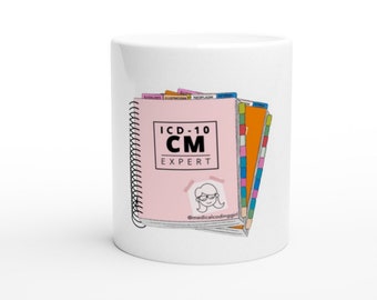White 11oz Ceramic Mug Medical Coder ICD10CM