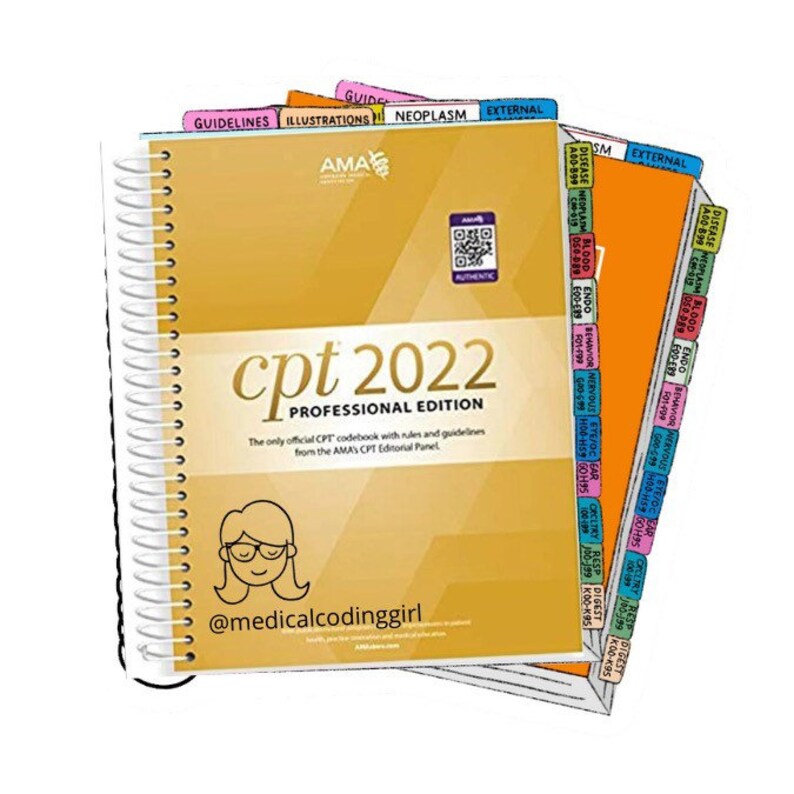 Tabbing System CPT Professional 2022 Medical Coding Tabs Book Etsy Canada