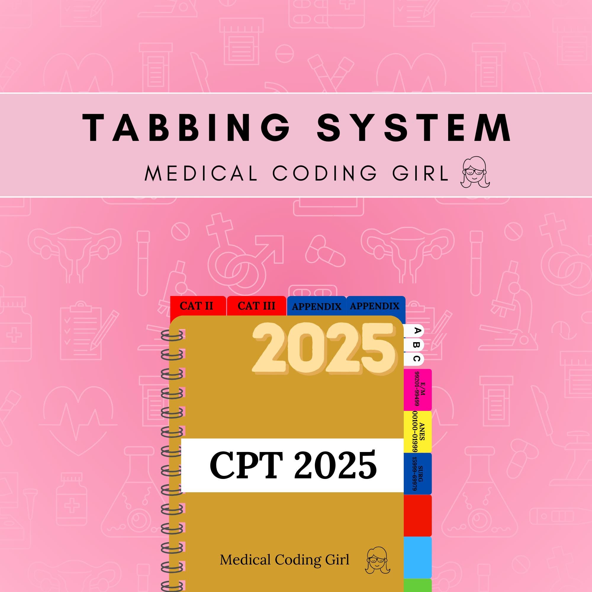 2025 CPT - Tabbing System | Medical Coding Tabs | Book NOT Included