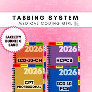 2026 - Tabbing System BUNDLE | FACILITY | Medical Coding Tabs | Book NOT Included
