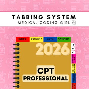 2026 CPT - Tabbing System | Medical Coding Tabs | Book NOT Included