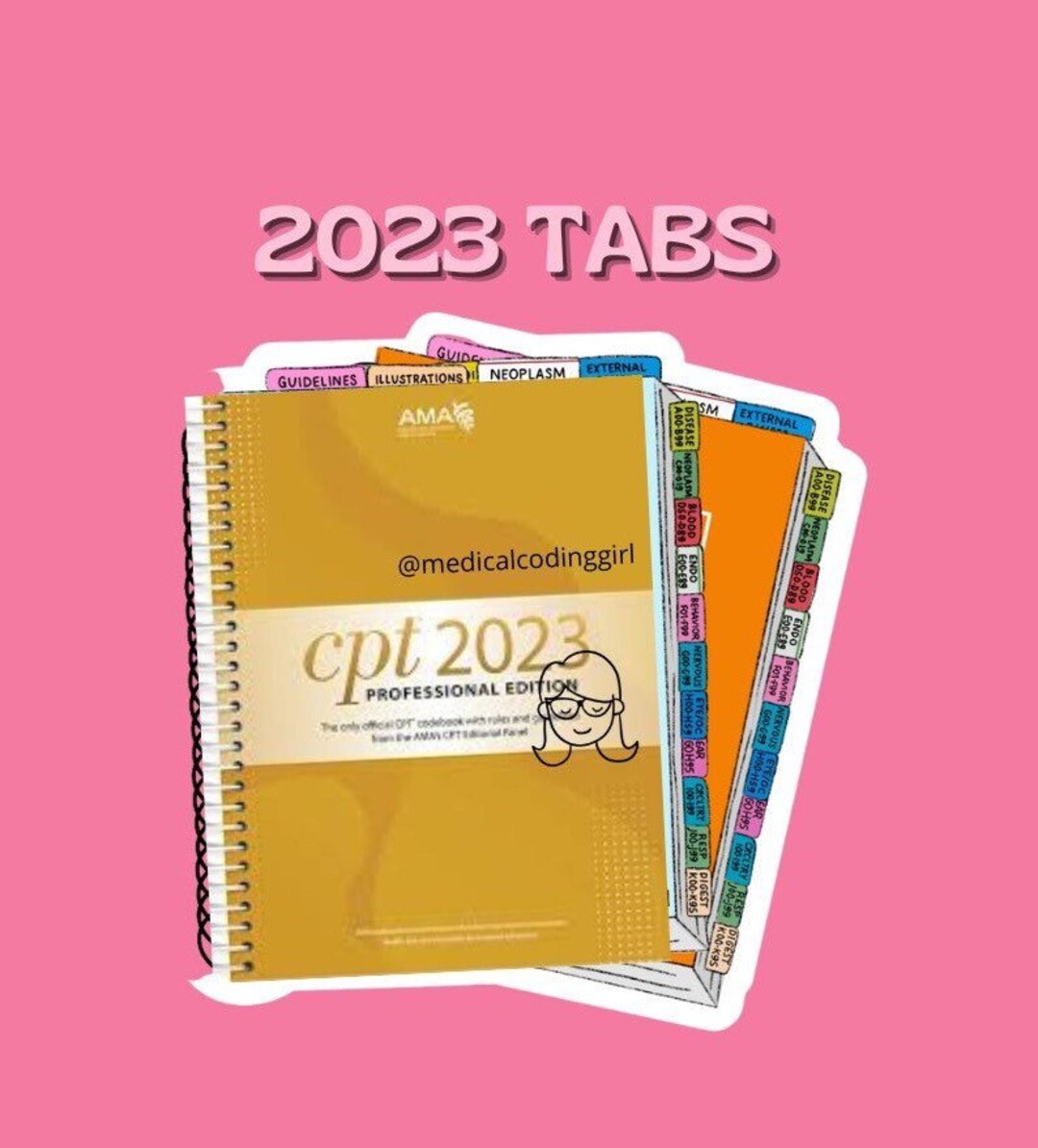 Tabbing System CPT Professional 2023 Medical Coding Tabs Book Not