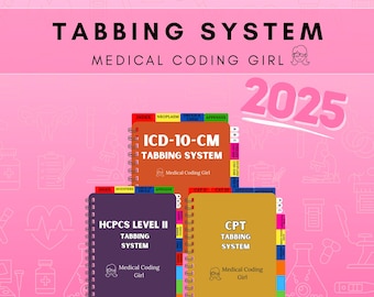 2025 - Tabbing System BUNDLE | Medical Coding Tabs | Book NOT Included