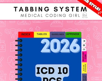 2026 ICD-10-PCS - Tabbing System | Medical Coding Tabs | Book NOT Included