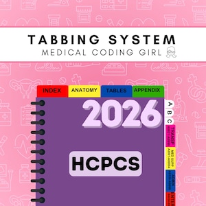 2026 HCPCS- Tabbing System | Medical Coding Tabs | Book NOT Included