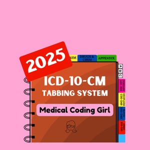 2025 CIM-10-CM - Système de tabulation | Onglets de codage médical | Livre non inclus