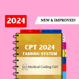 Tabbing System CPT Professional 2024 medical coding tabs book not included