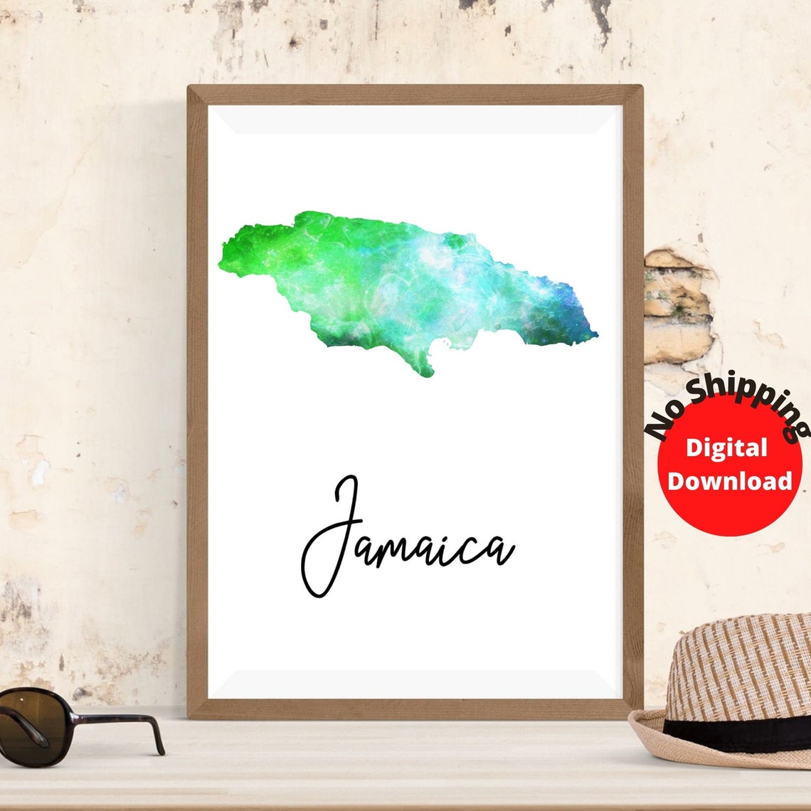 Printable Map of Jamaica/ Printable Map Poster/home - Etsy