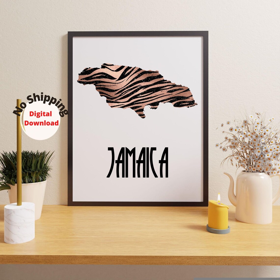 Printable Map of Jamaica/printable Map Poster/home - Etsy