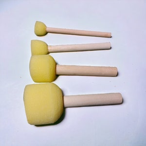 Sponge brushes, sponge dabbers, craft tools, decoupage tools, dabbers for craft, painting, home projects