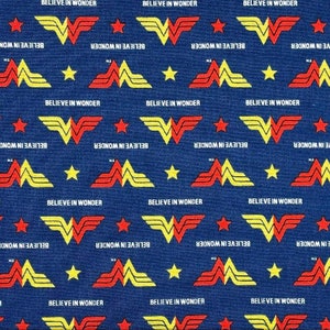 Wonder Women Believe in Wonder Fabric, 100% cotton, Fabric by the yard