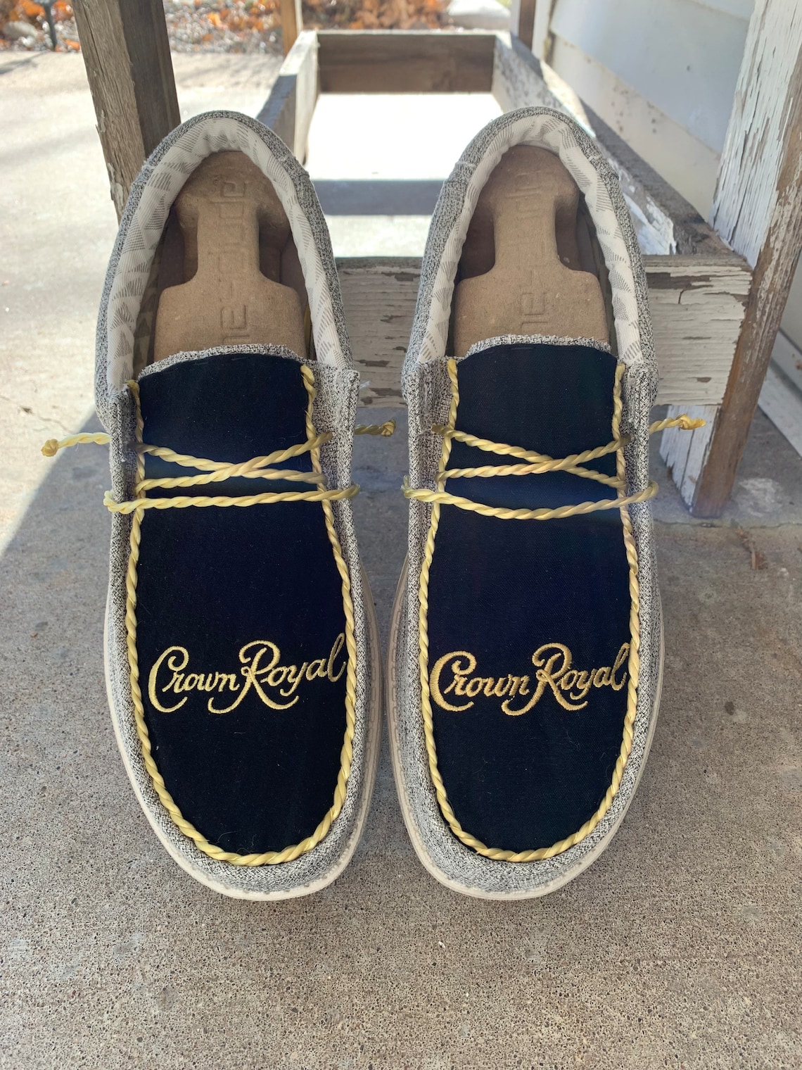 Custom Black Crown Royal Hey Dude Shoe Mens Etsy