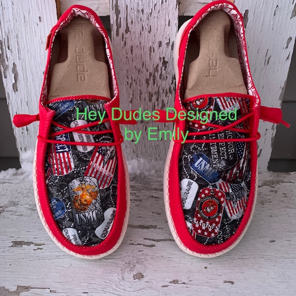 Custom USMC Marine’s Hey Dude Shoe - Women’s