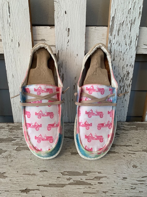 Custom Pink American Off-road 4x4 Hey Dude Shoe Womens 