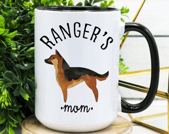 Personalized German Shepherd Mom Mug: Dog Lover Gift