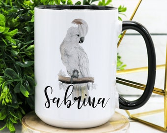 Personalized Moluccan Cockatoo Coffee Mug: Bird Lover Gift