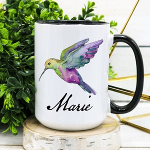 PERSONALIZED Hummingbird Mug, Gift for Her, Hummingbird Gifts, Hummingbird Mugs, Humming Bird, Gifts for Her, Bird Lover, Best Friend Gifts