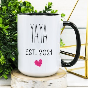 YAYA Pregnancy Announcement Mug, Baby Announcement, Yaya Coffee Cup, New Yaya Mug, Gift for Yaya, Yaya Baby Reveal