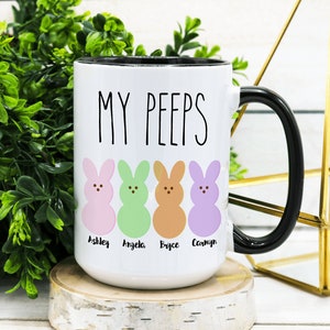 My Peeps Custom Easter Spring Coffee Mug, Spring Kitchen Decor, Easter Decor, Easter Mug, Spring Mug, Housewarming Gift, Easter Gift