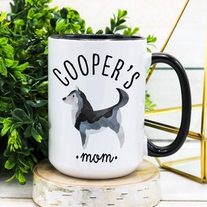 Mug personnalisé maman Husky, cadeau pour maman chien Husky sibérien, cadeau Husky sibérien, cadeau pour amoureux des chiens, cadeau Husky, tasse maman Husky sibérien amant Husky image 1