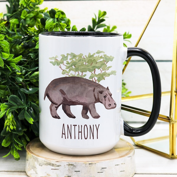 PERSONALIZED Hippo Mug, Hippo Mugs, Hippo Gifts, Hippopotamus Mug, Hippo Gift, Hippopotamus Mugs, Hippopotamus Lover Gift, Hippo Lover Gift