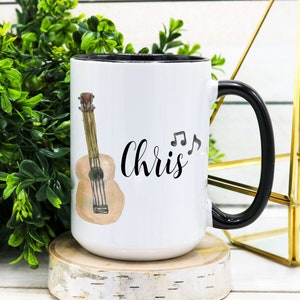 Acoustic Guitar Mug Guitar Gift Guitar Player Gift Guitarist Mug Gift for Guitarist Gift Music Teacher Gift Personalized Coffee Mug Musician