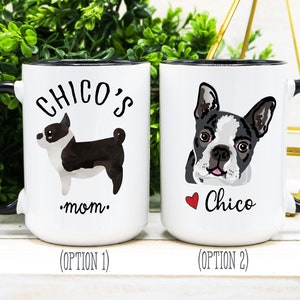 Personalized Boston Terrier Mom Mug, Dog Lover Gift
