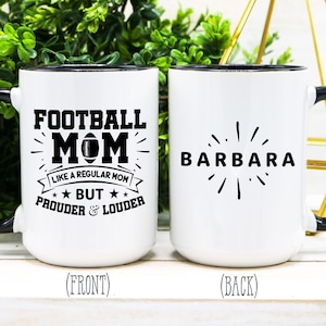 Taza personalizada para mamá de fútbol: cerámica sublimada, regalo para mamá de equipo