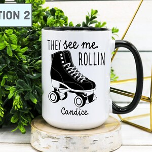 Personalized Roller Skate Mug: Roller Derby Gift afbeelding 3