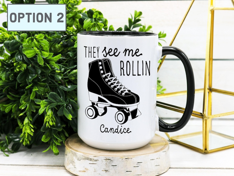 Personalized Roller Skate Mug: Roller Derby Gift afbeelding 3