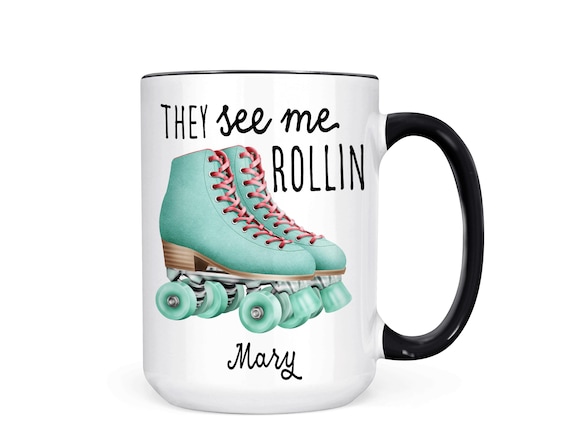 Personalized Roller Skate Mug: Roller Derby Gift