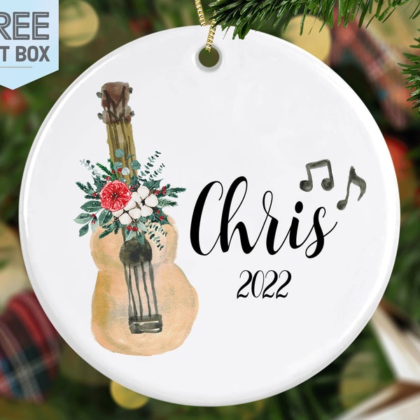 Acoustic Guitar Christmas Ornament Guitar Gift Guitar Player Gift Guitarist Gift for Guitarist Gift Music Teacher Gift Guitarist  Musician