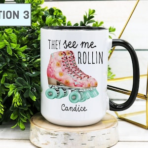 Personalized Roller Skate Mug: Roller Derby Gift afbeelding 4