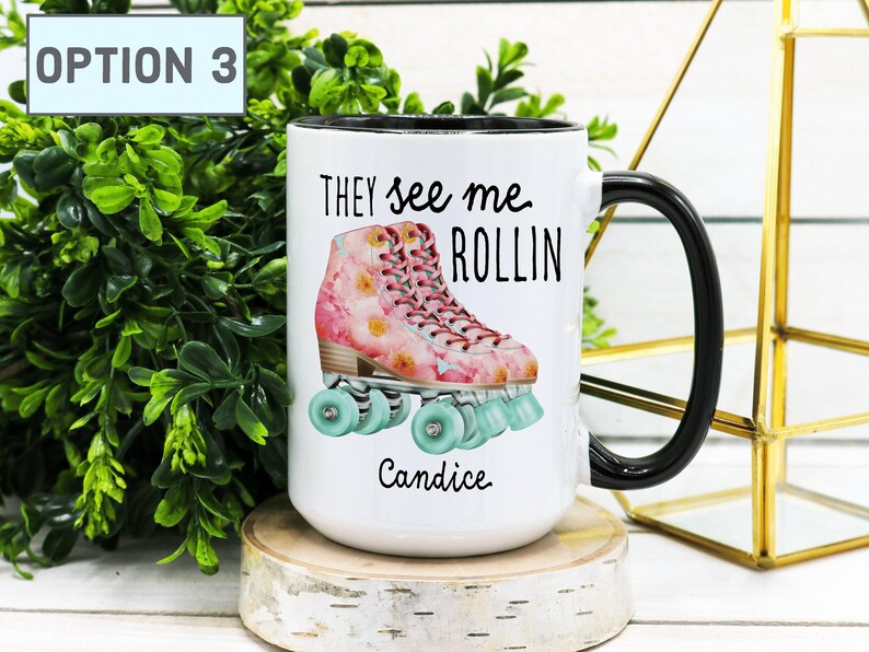Personalized Roller Skate Mug: Roller Derby Gift afbeelding 4