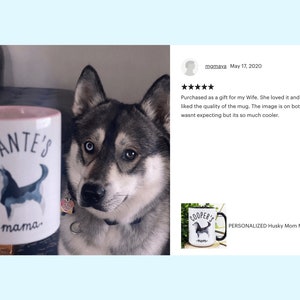 Mug personnalisé maman Husky, cadeau pour maman chien Husky sibérien, cadeau Husky sibérien, cadeau pour amoureux des chiens, cadeau Husky, tasse maman Husky sibérien amant Husky image 5