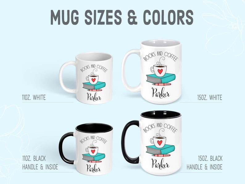 PERSONALIZED Books and Coffee Mug Book Coffee Mug Book Lover Etsy