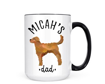 Personalized Goldendoodle Dad Mom Mug, Add Photo Optional, Dog Dad Gift, Custom Coffee Mug, Goldendoodle Gift, Father's Day Gift for Dog Dad