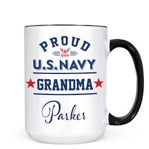 Personalized Navy Grandma Mug: US Navy Gift