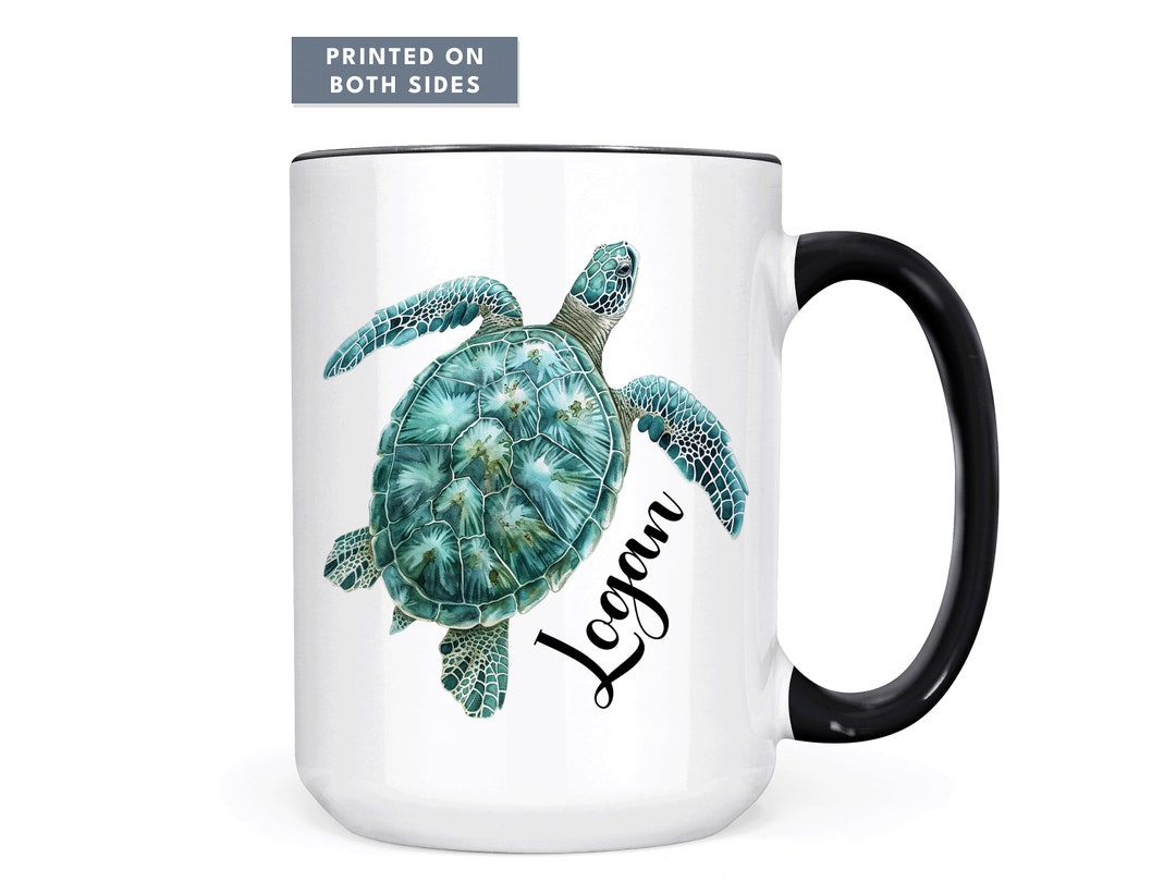 Personalized Turtle Mug, Turtle Lover, Gifts for Him, Gifts for Her