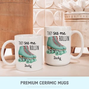 Personalized Roller Skate Mug: Roller Derby Gift afbeelding 10