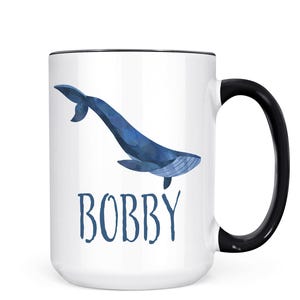 PERSONALIZED Blue Whale Mug, Blue Whale, Whale Coffee Mug, Whale Gift, Blue Whale Lover Gift, Whale Birthday Gift, Whale Christmas Gift