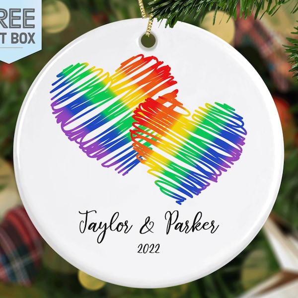 Equality Christmas Ornament, Gay Pride Gift, LGBT Gift, Gay Pride Ornament, Lesbian Girlfriend Gift, Boyfriend gift Equal Rights LGBTQ