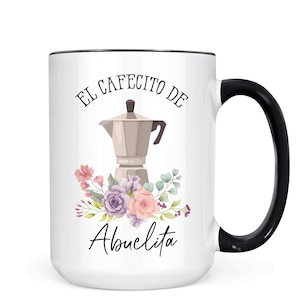 Personalized Cafecito De Abuela Mug: Floral Grandmother Gift